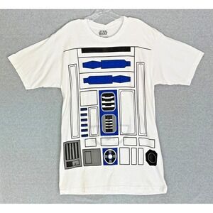 NEW! Star Wars I Am R2D2 Flip Costume T-Shirt Mens Large White Short Sleeve NWT